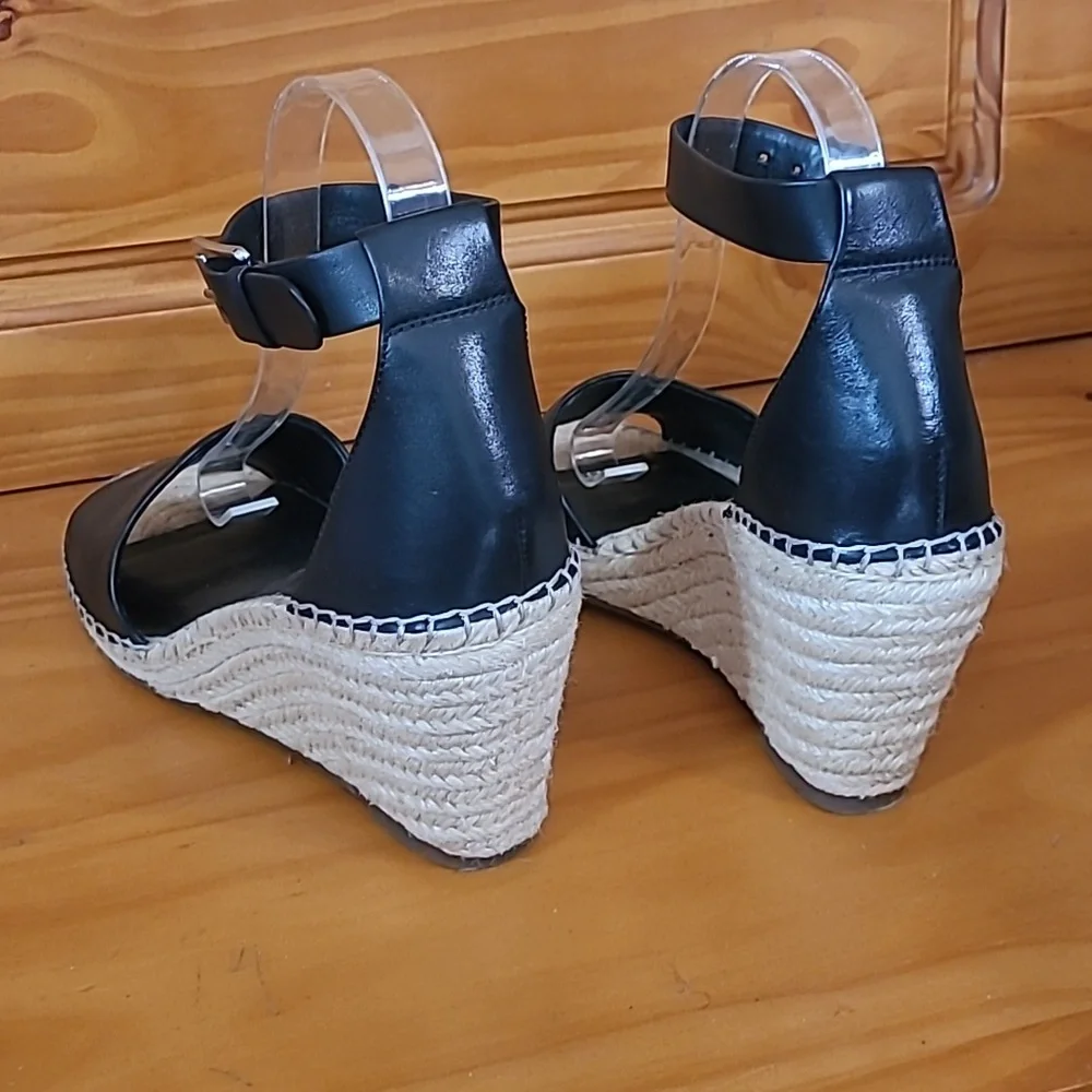 Vince Camuto Soft Leather Espadrille Wedge Sandals - Picture 7 of 11